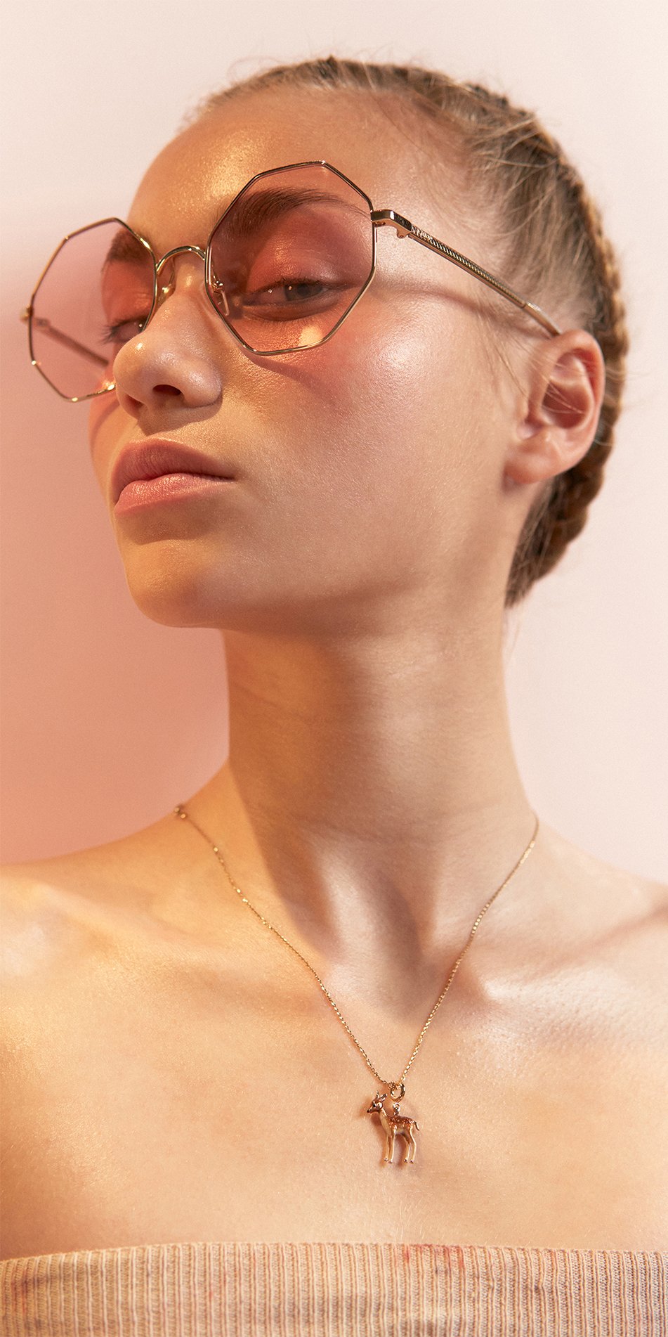 SUN KISSED KNIT hand dyed overall shorts coral multicolor 9